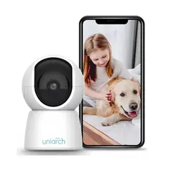 UNIARCH - Cámara Seguridad Wifi 2MP Full HD 360° Visión Nocturna