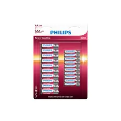 PHILIPS - Pila Alcalina AAx10 + AAAx10