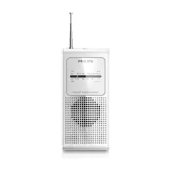 PHILIPS - Radio Portátil de Bolsillo AM FM Blanca