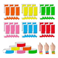KUANGYE - 600 Pulseras De Papel Para Fiestas Y Eventos Al Aire Libre