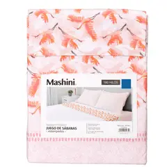MASHINI - Sábanas 1.5 Plazas 180 Hilos fauna