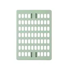 GENERICO - Rejilla Soporte Plástico Baño Verde Rectangular Durable