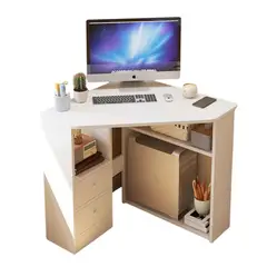 DETODOYMAS - Escritorio esquinero 80x80cm blanco Chic Home - Blanco.