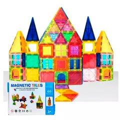 OFERTABKN - Juego De Bloques De Construcción Magnéticos 3d 60 Piezas