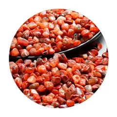 GENERICO - Piedras Naturales Semipreciosas 5 A 7 Mm 100 Grs Agata Roja