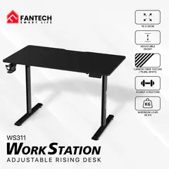 FANTECH - Escritorio WorkStation WS311 Pro Elevación Desk Negro