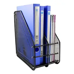 MOTARRO - Organizador Revistero Libros Escritorio Metalico 2 Niveles