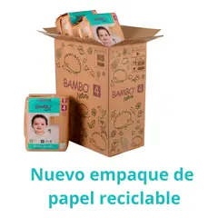 BAMBO NATURE - Caja Pañal Ecológico 4 7-14 K x 6 Bolsas