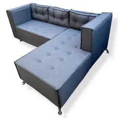 GENERICO - SOFA SOFIA EN L GRIS LINO