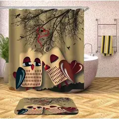 GENERICO - Cortina De Baño 100% Poliéster Color Búho