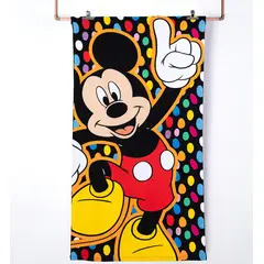 GENERICO - Toalla De Playa  Infantil 70x140 Con Bolso Mashini Mickey fun