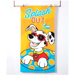 MASHINI - Toalla De Playa  Infantil 70x140 Con Bolso Paw Patrol Splash