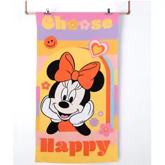 MASHINI - Toalla De Playa  Infantil 70x140 Con Bolso Minnie Smile