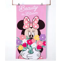 MASHINI - Toalla De Playa  Infantil 70x140 Con Bolso Minnie Bloom
