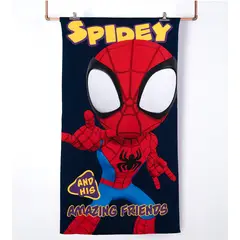 MASHINI - Toalla De Playa  Infantil 70x140 Con Bolso Spiderman Friend