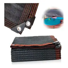 ESHOPANGIE - Lona Carpa Malla Sombra Negra 4x10 Metros