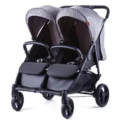 LUBABYCAS - Coche bebé Doble De Paseo Marco Aluminio Liviano Gris