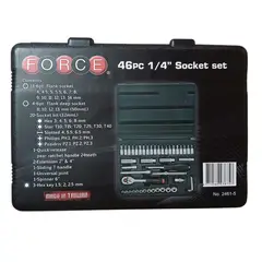 FORCE - Juego de dados mando 1/4 hexagonales de 46 piezas marca 2461-5
