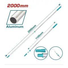 TOTAL - Barra Extensión Telescópica De Aluminio 2mts Thtep0201