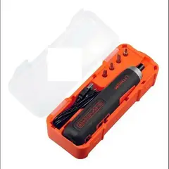 BLACK+DECKER - ATORNILLADOR INALÁMBRICO BLACK + DECKER BD40K4-LA 4V + 4 ACC +USB