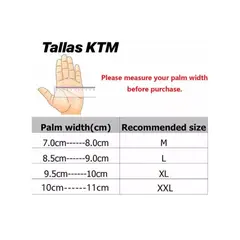 KTM - Guantes Moto Motocross Enduro Bici Trail Con Protector TALLA l