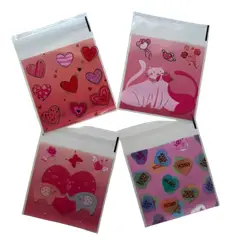 GENERICO - Bolsas San Valentin A 10x10+2cm autoadhesiva 100un