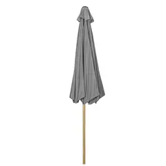 JARDIMEX - Sombrilla Quitasol Parasol Exteriores Playa Jardín Gris Color Gris oscuro