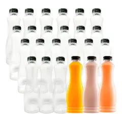 PASTELERIUSCL - 24 Botellas Plasticas Transparentes Botella C/tapa 800ml Botellas Pet Para Venta De Aguas Y Bebidas