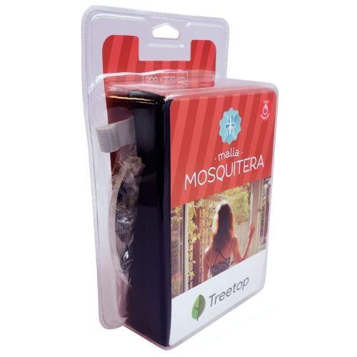 Malla Mosquitera de 2 x 2.2 m Negra con velcro adhesivo