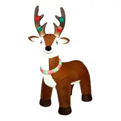 IUNIK - Reno Inflable De Navidad Gigante Ciervo Luces Led 180cm