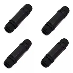 KUANGYE - Pack 4 Conectores Copla Rj45 Ip67 Lan Hembra Red Exterior