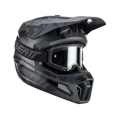 LEATT - Kit Casco Con Antiparra Moto 3.5 V23 Stealth XL