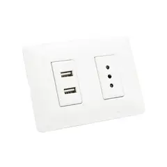 PHILCO - Enchufe Tomacorriente Simple con 2 USB