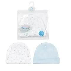 TEDMIMAK - GORROS DE ALGODON SET 2 UNIDADES NIÑO 0 A 3 Y 3 A 6 MESES