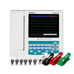 SINOHERO - Electrocardiógrafo ECG SE1200 Lite 12 Canales con Pantalla Táctil Conectividad USB