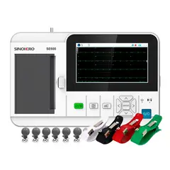 SINOHERO - Electrocardiógrafo 6 Canales ECG SE600 Conectividad WiFi