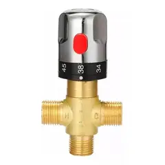 MUNDO MAGIA - Válvula Mezcladora Termostática Ajustable 3baño Latón Agua