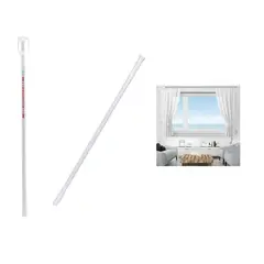 GENERICO - Barra Extensible 140-260cms Cortina De Ducha Acero Cromada Blanco