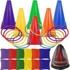 KUANGYE - 10 Cono 10 Aros Entrenamiento Agilidad +10 Bolsas De Arena