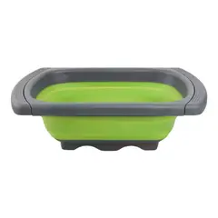 GENERICO - Colador Extensible Plegable Verde 39cm De Cocina Ideal