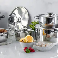 WENS - Batería De Cocina 6 Pieza Acero Inoxidable 420-6ss