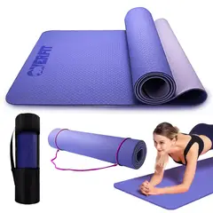 OVERFIT - Mat Yoga TPE 6mm Ejercicio Alfombra Pilates Bicolor