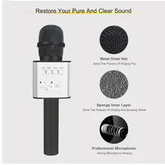 GENERICO - Micrófono Karaoke con Bluetooth recargable ITM1154