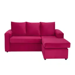 BODEVIR - Sofa Bi-L 3C Felpa 30 Burdeo