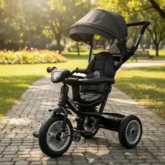 BEBESIT - Triciclo Paseo Infantil 360 1326 LX Negro
