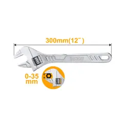 INGCO - LLAVE FRANCESA CROMADA 12? HADW131122