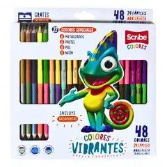 GENERICO - Lápices De Colores Scribe 24 Ud Doble Punta X 48 Colores