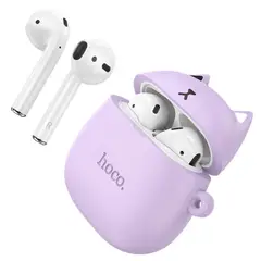 HOCO - Audífonos EW45 Inalámbricos Funda de Gato Morado