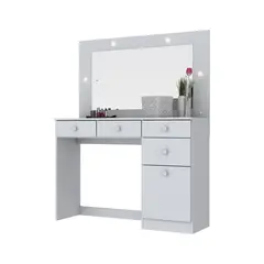 HOME MOBILI - Tocador Daisy 1P 4C Blanco+Espejo