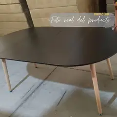GENERICO - Mesa Extensible Negra 100-180 CM